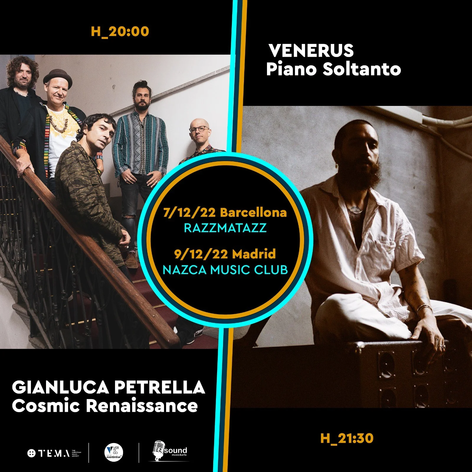 Gianluca Petrella Cosmic Renaissance & Venerus Piano Soltanto